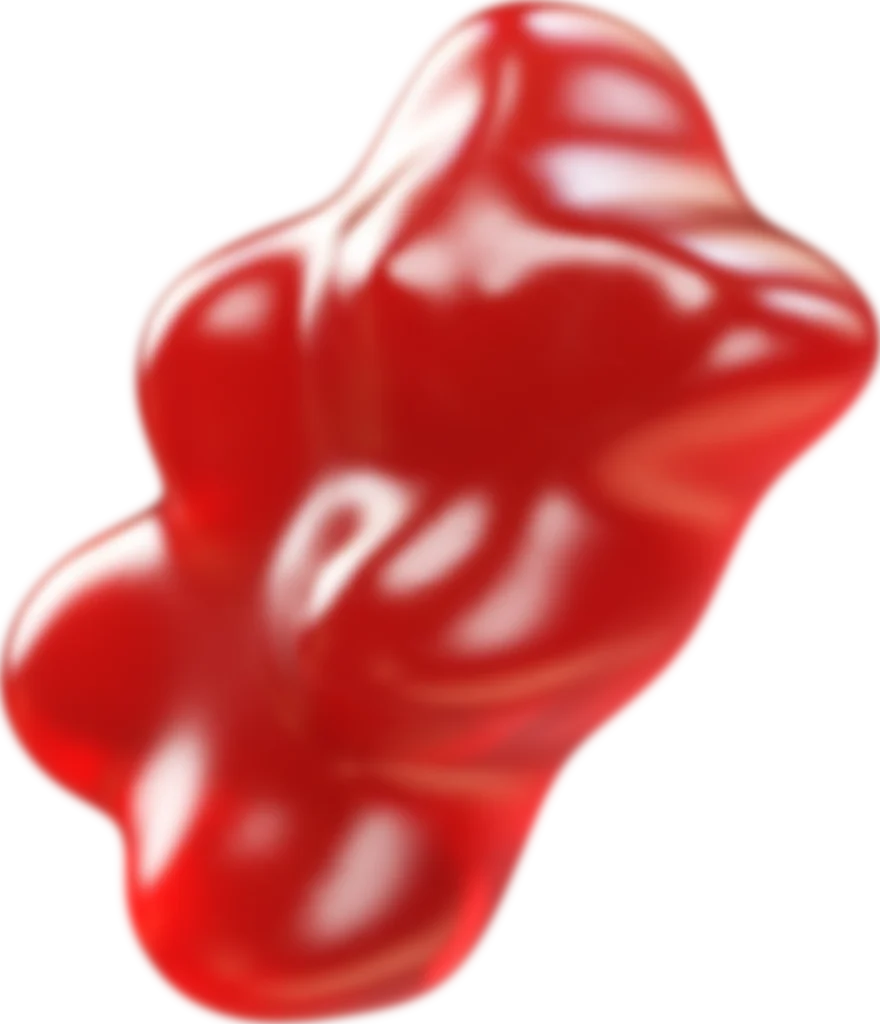 Blurry Red Teddy Gummies - JouyCo