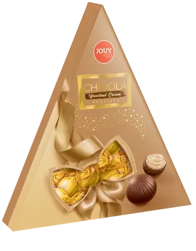 CHIQOLA PRALINES HAZELNUT (TRIANGLE) - 110GR - JOUY&CO