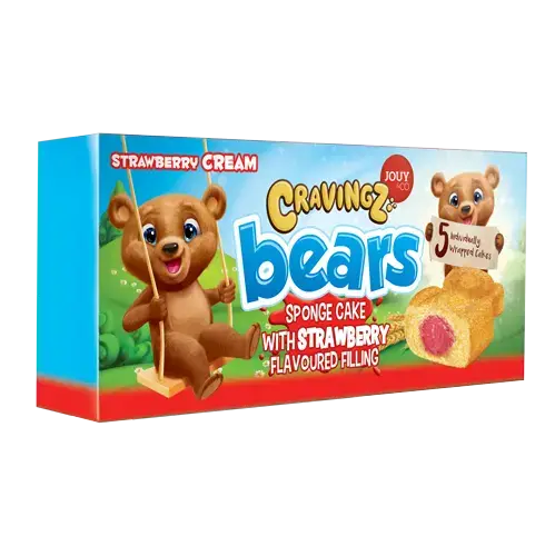 CRAVINZ BEARS - SPONGE CAKE WITH STRAWBERRY FLAVOUR - JOUY&CO